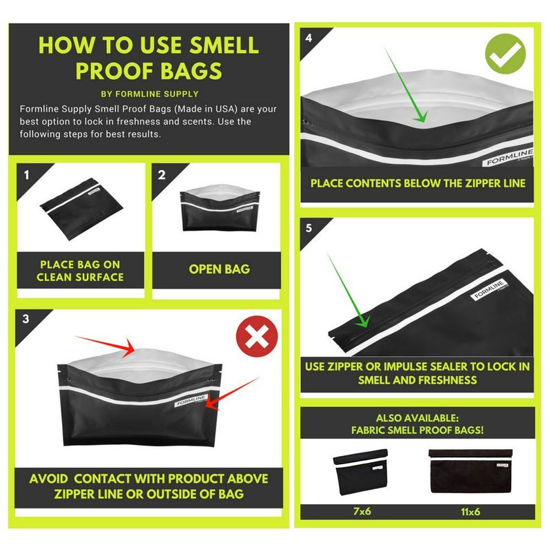 How to use a mylar smell proof bag by Formline Supply
