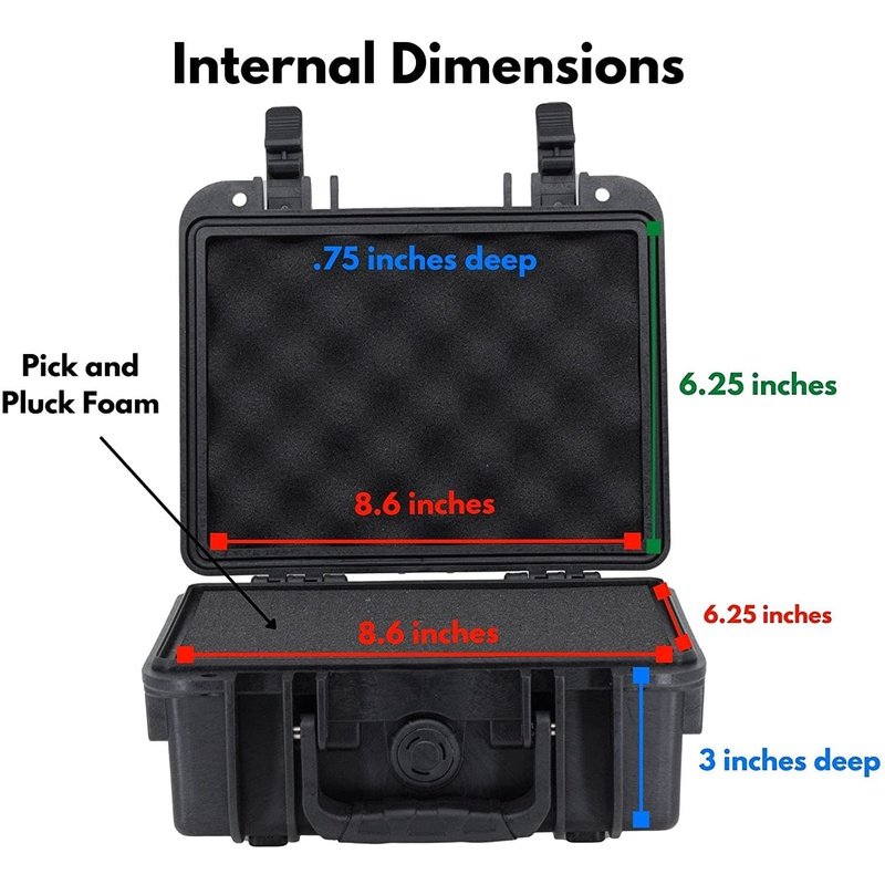 Large Slim Airtight Smell Proof Case 10" x 8" x 4" by Formline Supply