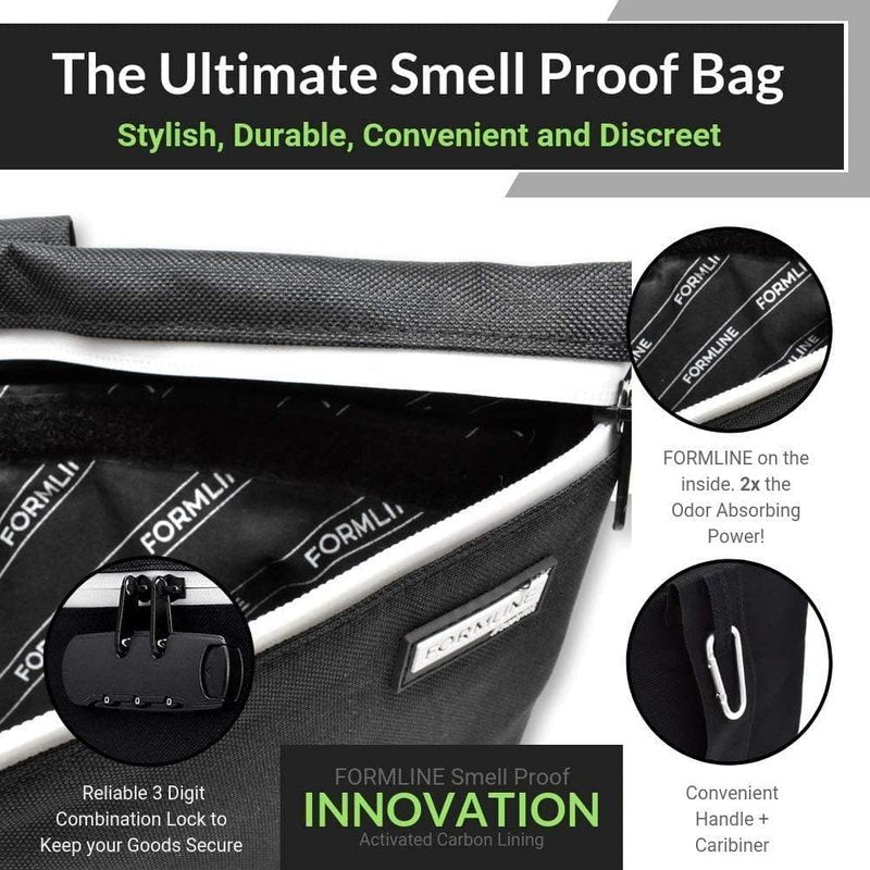 Smell Proof Odorless Bag With Easy Use Combination Lock