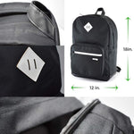 Smell Proof Backpack - Functional Laptop Book Bag with Built in Odor Proof Front Pouch
